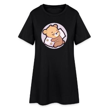 Ourson Doux Rêverie - Robe T-shirt Femme - noir - Devant