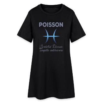 Poisson - Robe T-shirt Femme - noir - Devant