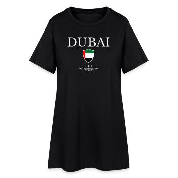 Souvenir Dubaï, j’adore Dubaï - Robe T-shirt Femme - noir - Devant