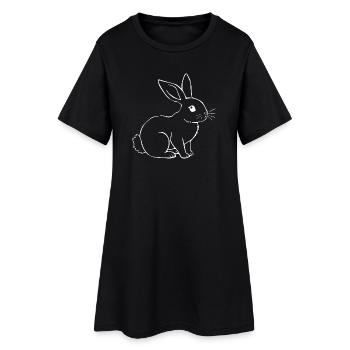 Lapin Lapin Lapin Nain Lapin Cadeau - Robe T-shirt Femme - noir - Devant