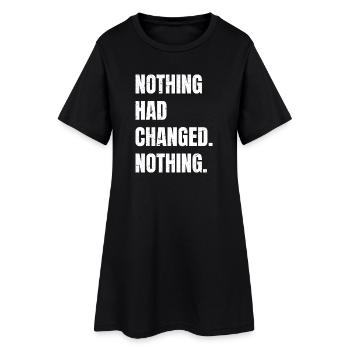 Rien n’avait changé, rien - Robe T-shirt Femme - noir - Devant