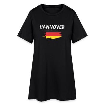 Hanovre Allemagne Drapeau - Robe T-shirt Femme - noir - Devant
