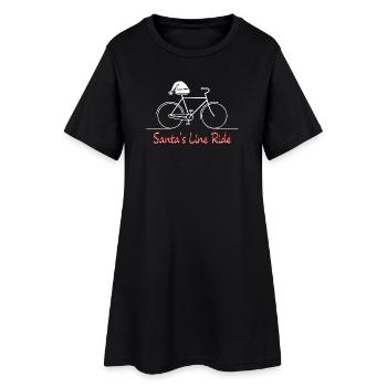 Balade de la ligne du Père Noël - Robe T-shirt Femme - noir - Devant