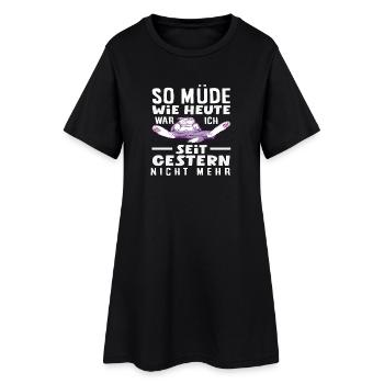 Aussi fatigué qu’aujourd’hui dicton de chat - Robe T-shirt Femme - noir - Devant