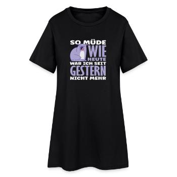 Aussi fatigué qu’aujourd’hui dicton de chat - Robe T-shirt Femme - noir - Devant