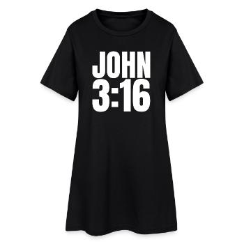 Jean 3:16 Église chrétienne des fidèles Jean - Robe T-shirt Femme - noir - Devant