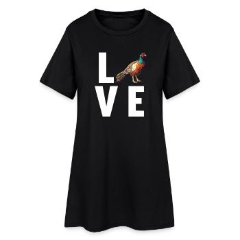 Faisans Faisan - Robe T-shirt Femme - noir - Devant