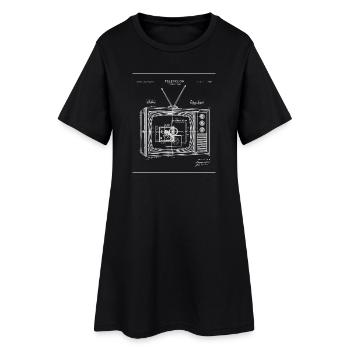 Illustration de plan de télévision vintage - Robe T-shirt Femme - noir - Devant