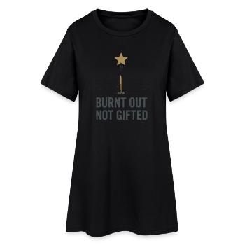 Highly gifted burnout graduate with academic - Women’s T-Shirt Dress - black - Front