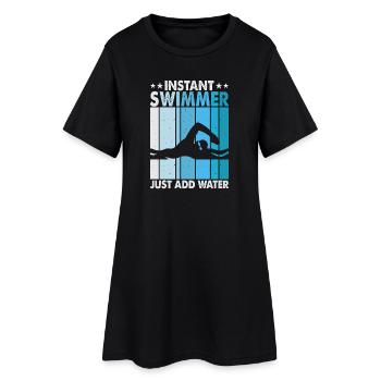 Natation Sports nautiques Float Gifts - Robe T-shirt Femme - noir - Devant
