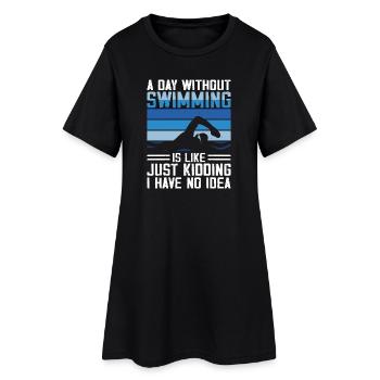 Natation Sports nautiques Float Gifts - Robe T-shirt Femme - noir - Devant