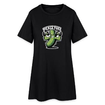 Cornichon Carburant Concombre Gym Humour Entraînement Puissance - Robe T-shirt Femme - noir - Devant