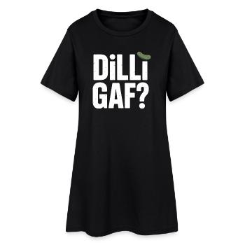 DILLIGAF ? Aneth Concombre Sarcasme Humour Dire - Robe T-shirt Femme - noir - Devant