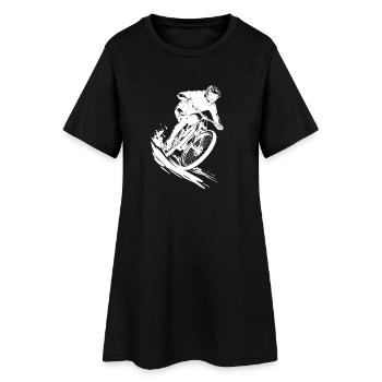 VTT Biker Art Cyclisme - Robe T-shirt Femme - noir - Devant