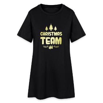 Équipage de Noël Weihnachten - Robe T-shirt Femme - noir - Devant