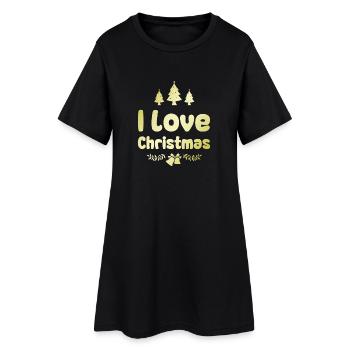 J’adore Noël - Robe T-shirt Femme - noir - Devant