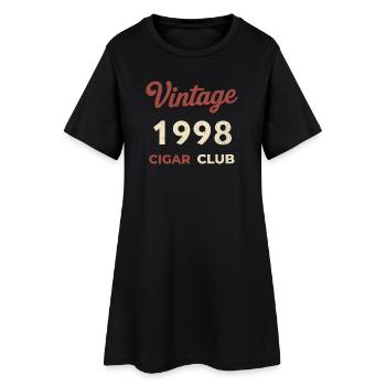 Vintage 1998 Cigar Club Retro Geburtsjahr Geschenk - Frauen T-Shirt-Kleid - Schwarz - Vorne