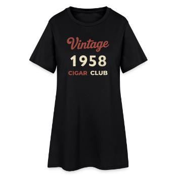 Vintage 1958 Cigar Club Retro Geburtsjahr Geschenk - Frauen T-Shirt-Kleid - Schwarz - Vorne