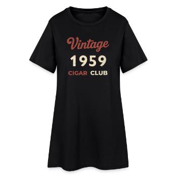 Vintage 1959 Cigar Club Retro Geburtsjahr Geschenk - Frauen T-Shirt-Kleid - Schwarz - Vorne