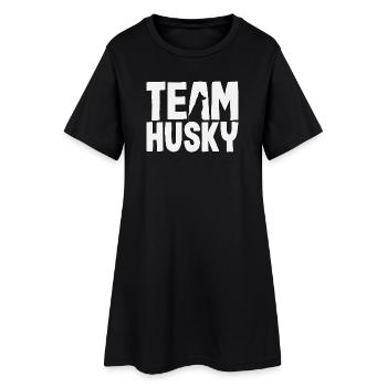 Drôle Husky Husky Propriétaire Husky Propriétaire Cadeau - Robe T-shirt Femme - noir - Devant