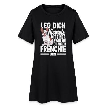 Team Frenchie – French Bulldog Fan - Women’s T-Shirt Dress - black - Front