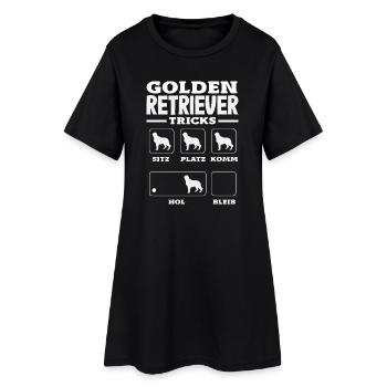 Golden Retriever Besitzer Halter Geschenk - Frauen T-Shirt-Kleid - Schwarz - Vorne