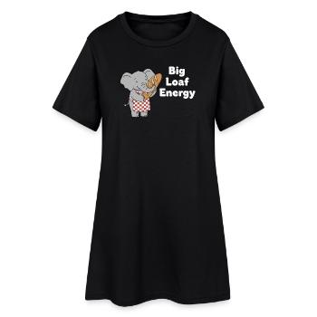 Big Loaf Energy Elephant - Women’s T-Shirt Dress - black - Front