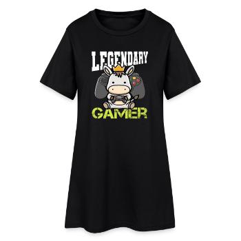 Âne Gamer - Robe T-shirt Femme - noir - Devant