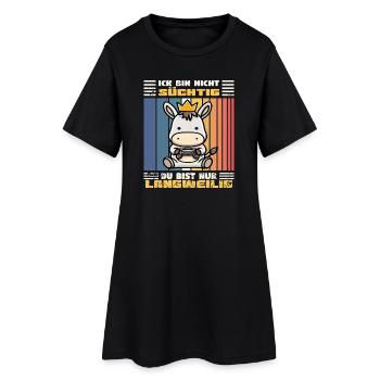 Âne de Jeu - Robe T-shirt Femme - noir - Devant