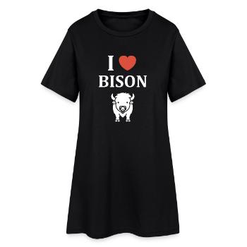 bison - Robe T-shirt Femme - noir - Devant