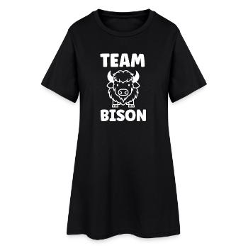 bison - Robe T-shirt Femme - noir - Devant