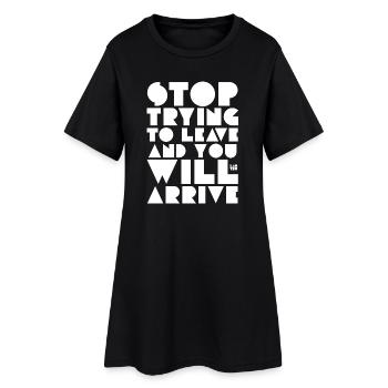 Citation de Lao Tseu - Robe T-shirt Femme - noir - Devant