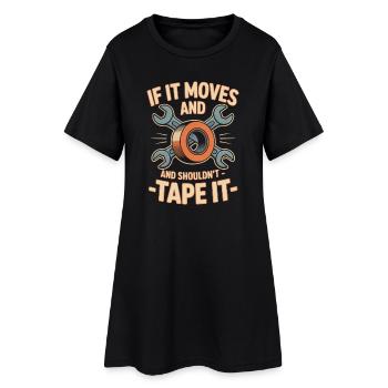 humour mécanique - Robe T-shirt Femme - noir - Devant