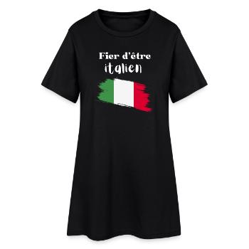 Fier d'être Italien - Robe T-shirt Femme - noir - Devant