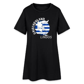 Lindos - Robe T-shirt Femme - noir - Devant