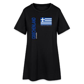 Athènes - Robe T-shirt Femme - noir - Devant