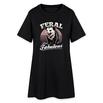 Drôle d’opossum - Robe T-shirt Femme - noir - Devant