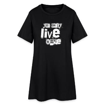 Une seule vie - Robe T-shirt Femme - noir - Devant