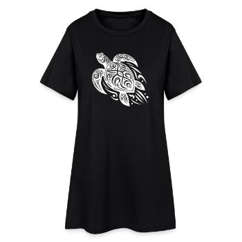 La tradition rencontre le tatouage de tortue moderne - Robe T-shirt Femme - noir - Devant