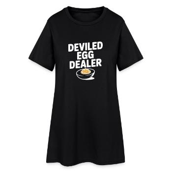 Marchand d’œufs farcis - Robe T-shirt Femme - noir - Devant