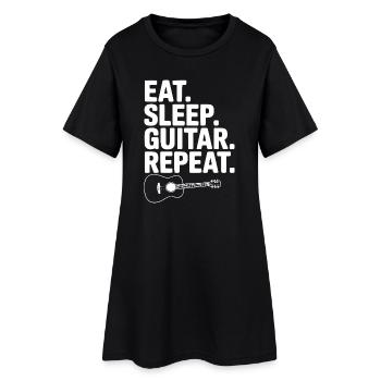 Eat. Sleep. Guitar. Repeat. - Women’s T-Shirt Dress - black - Front