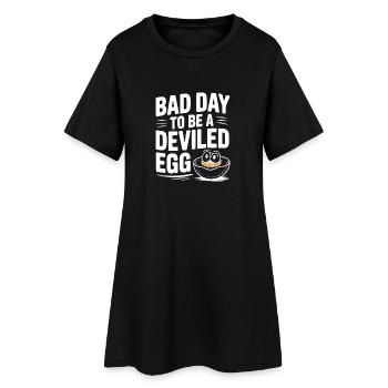 Mauvais jour pour être un œuf à la diable - Robe T-shirt Femme - noir - Devant