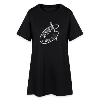 Pinceau Palette Lignes Artist Colors - Robe T-shirt Femme - noir - Devant
