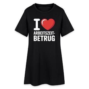 J’aime Temps de travail Fraude Pas de crime Bureau de l’emploi - Robe T-shirt Femme - noir - Devant