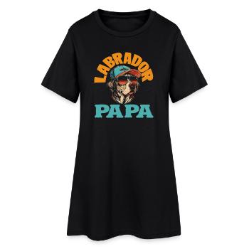 Labrador Tricks - Women’s T-Shirt Dress - black - Front