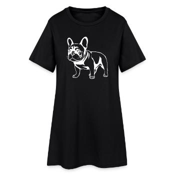 Bouledogue Français Chien Chiot Chien Bébé - Robe T-shirt Femme - noir - Devant