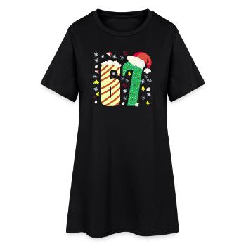 67 Noël - Robe T-shirt Femme - noir - Devant