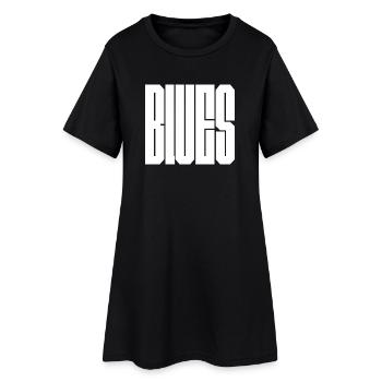 Conception de logo audacieux Blues - Robe T-shirt Femme - noir - Devant