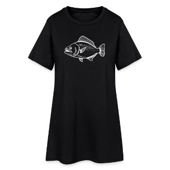 Fish Carp Angler T-shirt Gift Angler - Women’s T-Shirt Dress - black - Front