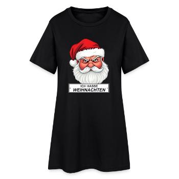 Je déteste le Père Noël en disant - Robe T-shirt Femme - noir - Devant